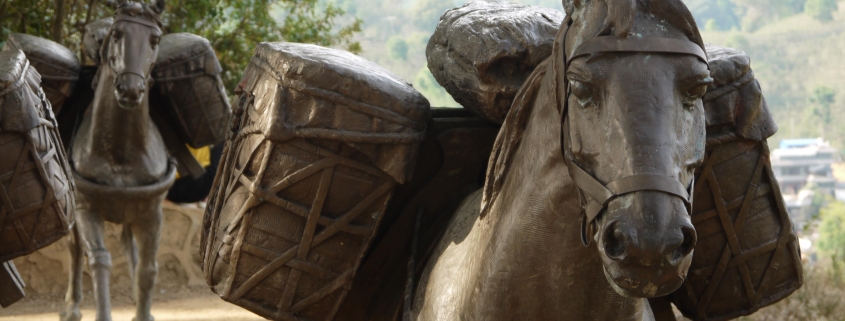 Bronze horse on Tea Horse Road, Yiwu
