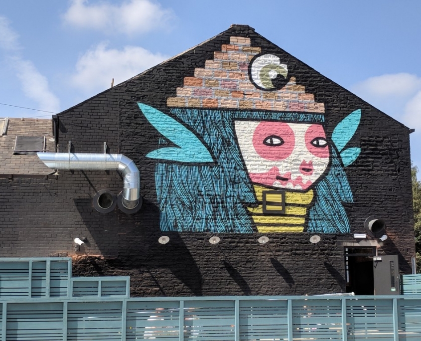 Kid Acne mural at Pina Bar