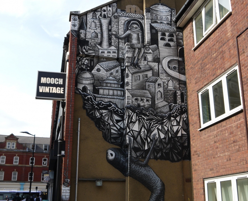Phlegm mural at Westfield Terrace