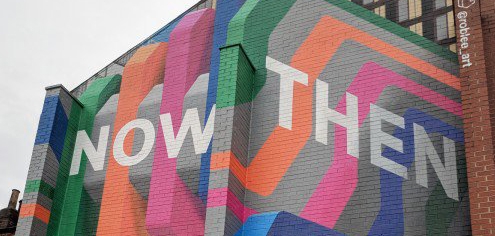 Kid Acne "Now Then" mural in Sheffield City Centre