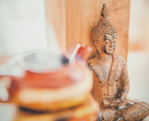 Buddha and teapot image