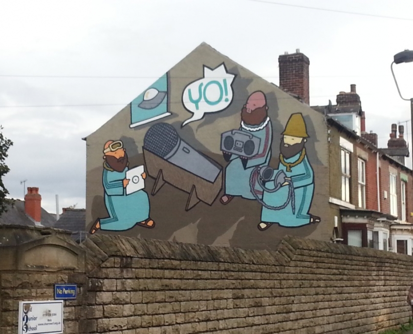 Kid Acne Birth of Hip Hop mural
