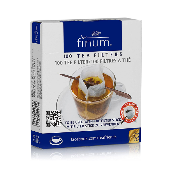 Finum-Tea-Filters-with-Stick Photo of Finum sustainable Tea Filters with Stick
