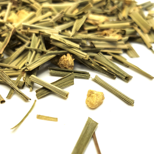 Lemongrass and ginger tea infusion leaves